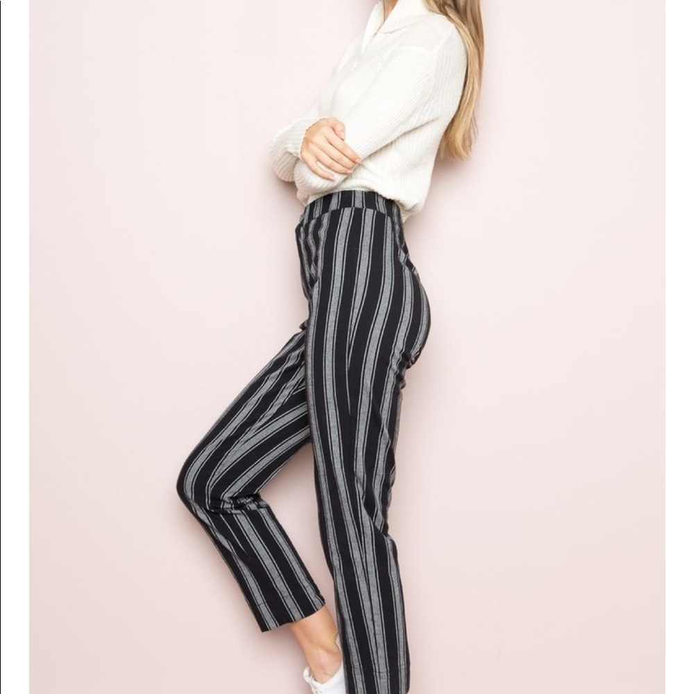 Brandy Millville blue white stripe pants